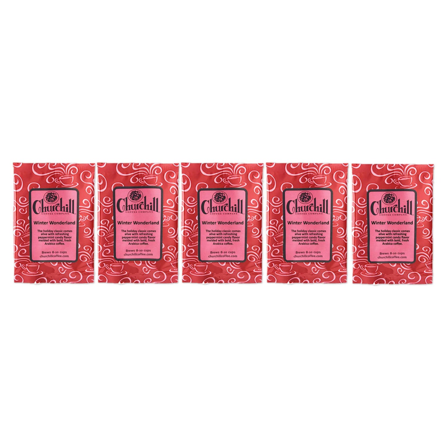 Churchill Coffee Company - Winter Wonderland Flavored Coffee - 1.5 ounce bag - 5 bags