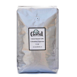Churchill Coffee Company - Colombia Supremo - Single-Origin - 5 pound bulk bag
