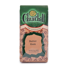 Load image into Gallery viewer, Churchill Coffee Company - Butter Rum - 12 ounce bag - Decaf
