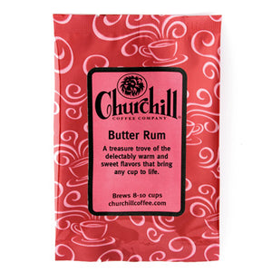 Churchill Coffee Company - Butter Rum - 1.5 ounce bag - Pack of 5