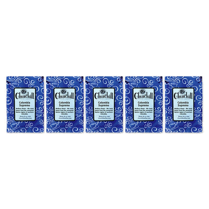 Churchill Coffee Company - Colombia Supremo - Single-Origin - 5 pack of 1.5 ounce bags
