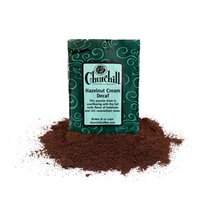 Churchill Coffee Company - Hazelnut Cream - 5 pack of 1.5 ounce bags - Decaf