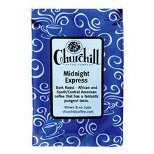 Load image into Gallery viewer, Churchill Coffee Company - Midnight Express Blend - 1.5 ounce bag - 5 pack
