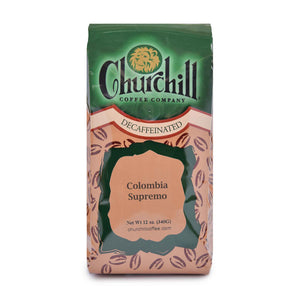 Churchill Coffee Company - Colombia Supremo - Single-Origin - 12 ounce bag - Decaf