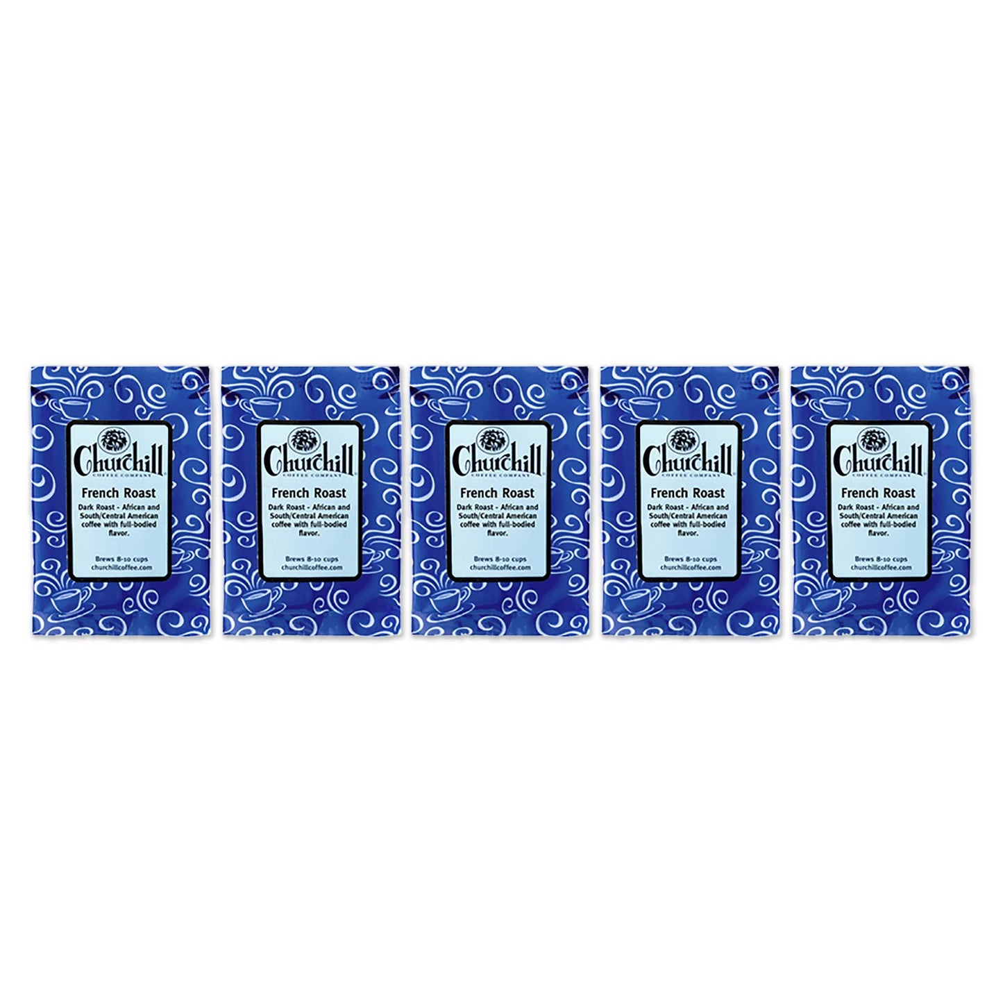 Churchill Coffee Company - French Roast - 1.5 ounce bag, 5 pack
