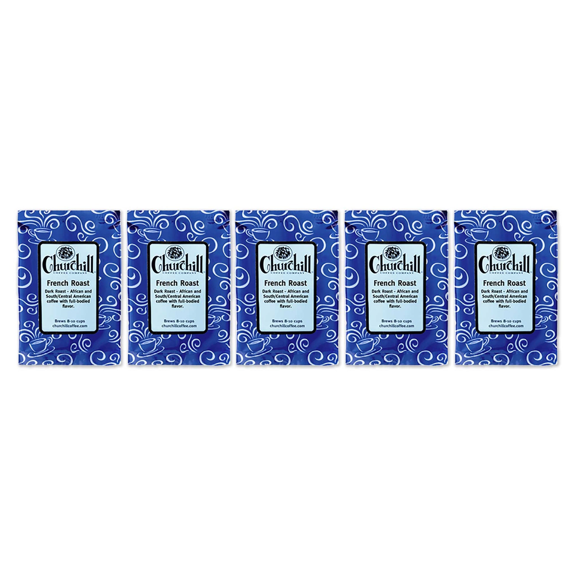 Churchill Coffee Company - French Roast - 1.5 ounce bag, 5 pack
