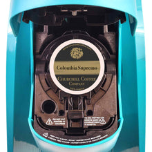 Load image into Gallery viewer, Churchill Coffee Company. Colombia Supremo Unflavored Coffee in single use pods for use in Keurig K-Cup Compatible Brewers. 2.0 Compatible. 12 Count. Regular
